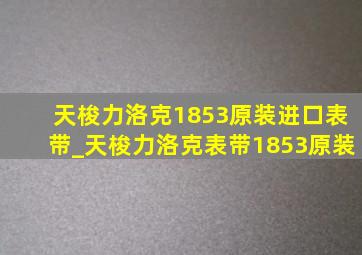 天梭力洛克1853原装进口表带_天梭力洛克表带1853原装