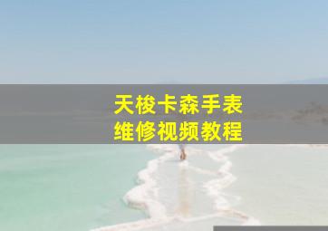 天梭卡森手表维修视频教程