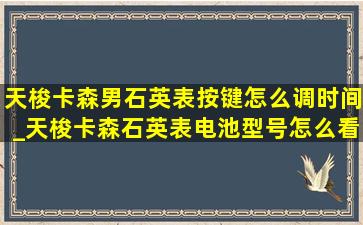 天梭卡森男石英表按键怎么调时间_天梭卡森石英表电池型号怎么看