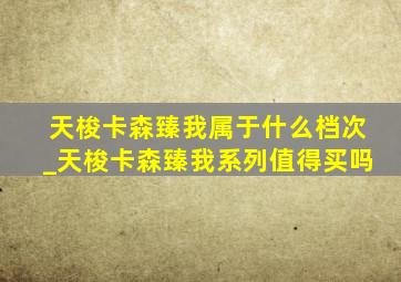 天梭卡森臻我属于什么档次_天梭卡森臻我系列值得买吗