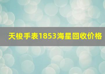 天梭手表1853海星回收价格