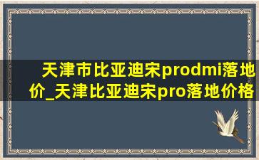 天津市比亚迪宋prodmi落地价_天津比亚迪宋pro落地价格