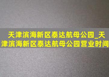 天津滨海新区泰达航母公园_天津滨海新区泰达航母公园营业时间