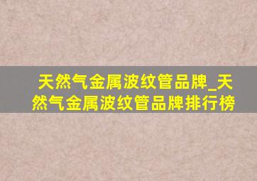 天然气金属波纹管品牌_天然气金属波纹管品牌排行榜