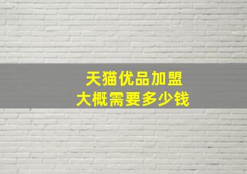 天猫优品加盟大概需要多少钱