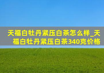 天福白牡丹紧压白茶怎么样_天福白牡丹紧压白茶340克价格