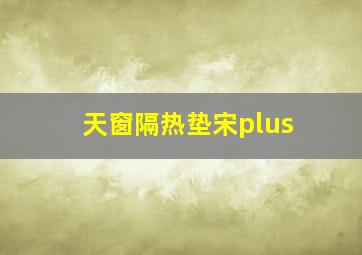 天窗隔热垫宋plus