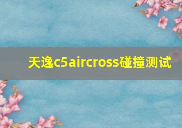 天逸c5aircross碰撞测试