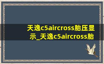 天逸c5aircross胎压显示_天逸c5aircross胎压