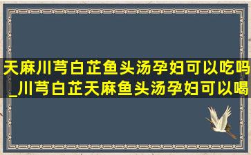 天麻川芎白芷鱼头汤孕妇可以吃吗_川芎白芷天麻鱼头汤孕妇可以喝吗