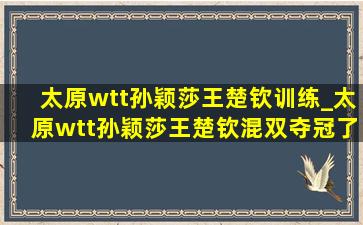 太原wtt孙颖莎王楚钦训练_太原wtt孙颖莎王楚钦混双夺冠了吗