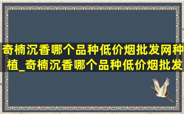 奇楠沉香哪个品种(低价烟批发网)种植_奇楠沉香哪个品种(低价烟批发网)