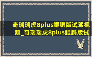 奇瑞瑞虎8plus鲲鹏版试驾视频_奇瑞瑞虎8plus鲲鹏版试驾