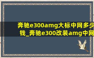 奔驰e300amg大标中网多少钱_奔驰e300改装amg中网