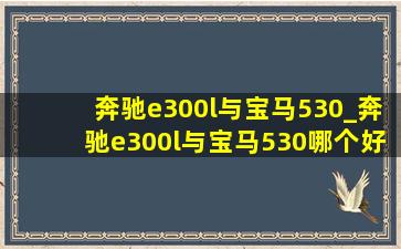 奔驰e300l与宝马530_奔驰e300l与宝马530哪个好