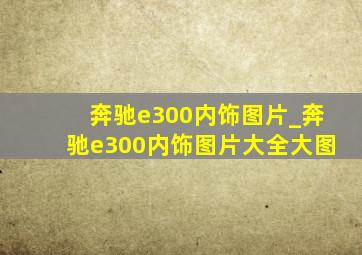 奔驰e300内饰图片_奔驰e300内饰图片大全大图