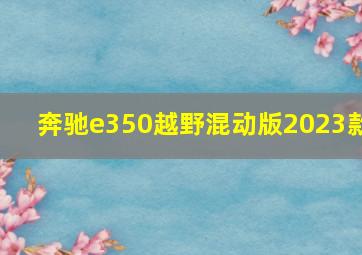 奔驰e350越野混动版2023款