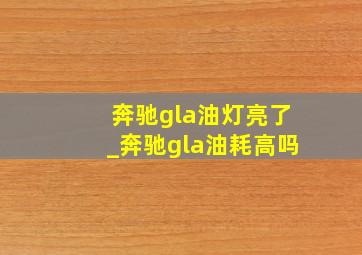 奔驰gla油灯亮了_奔驰gla油耗高吗