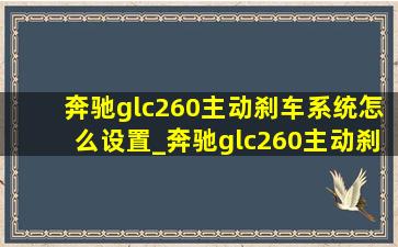 奔驰glc260主动刹车系统怎么设置_奔驰glc260主动刹车功能怎样开启