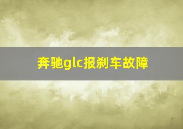 奔驰glc报刹车故障