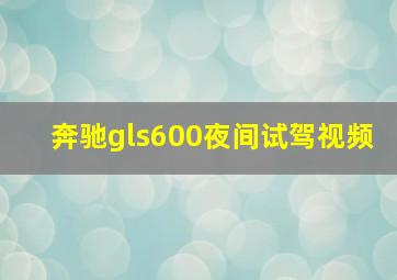 奔驰gls600夜间试驾视频