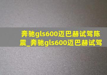 奔驰gls600迈巴赫试驾陈震_奔驰gls600迈巴赫试驾