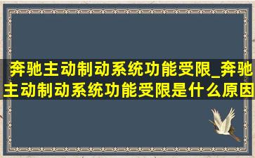 奔驰主动制动系统功能受限_奔驰主动制动系统功能受限是什么原因