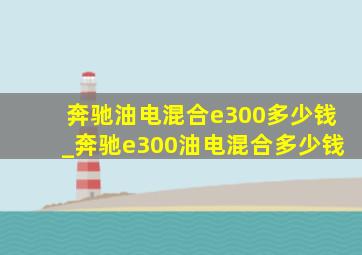 奔驰油电混合e300多少钱_奔驰e300油电混合多少钱