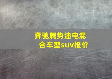 奔驰腾势油电混合车型suv报价