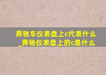 奔驰车仪表盘上c代表什么_奔驰仪表盘上的c是什么