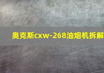 奥克斯cxw-268油烟机拆解