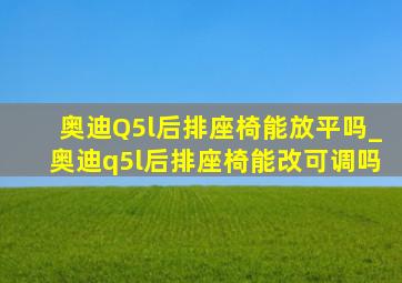 奥迪Q5l后排座椅能放平吗_奥迪q5l后排座椅能改可调吗