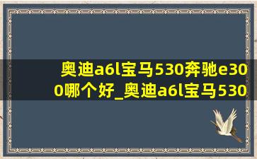 奥迪a6l宝马530奔驰e300哪个好_奥迪a6l宝马530奔驰e300