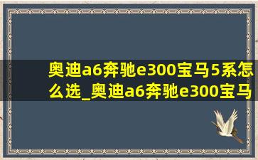 奥迪a6奔驰e300宝马5系怎么选_奥迪a6奔驰e300宝马5系