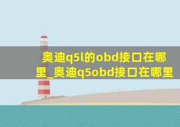 奥迪q5l的obd接口在哪里_奥迪q5obd接口在哪里