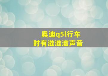 奥迪q5l行车时有滋滋滋声音