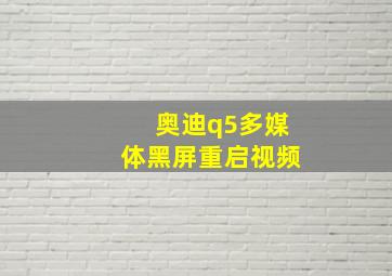 奥迪q5多媒体黑屏重启视频