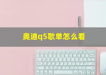 奥迪q5歌单怎么看