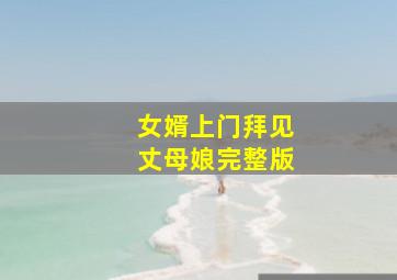 女婿上门拜见丈母娘完整版