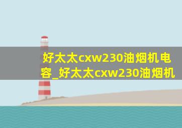 好太太cxw230油烟机电容_好太太cxw230油烟机