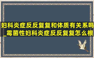 妇科炎症反反复复和体质有关系吗_霉菌性妇科炎症反反复复怎么根除