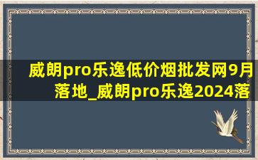 威朗pro乐逸(低价烟批发网)9月落地_威朗pro乐逸2024落地价