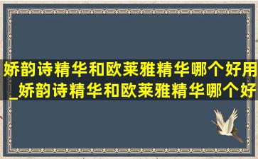 娇韵诗精华和欧莱雅精华哪个好用_娇韵诗精华和欧莱雅精华哪个好