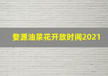 婺源油菜花开放时间2021