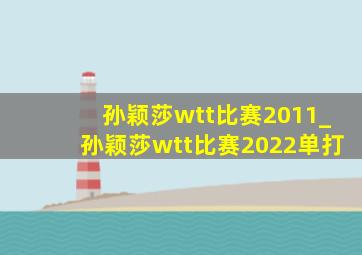 孙颖莎wtt比赛2011_孙颖莎wtt比赛2022单打