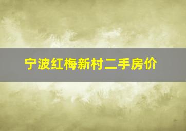 宁波红梅新村二手房价