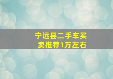 宁远县二手车买卖推荐1万左右