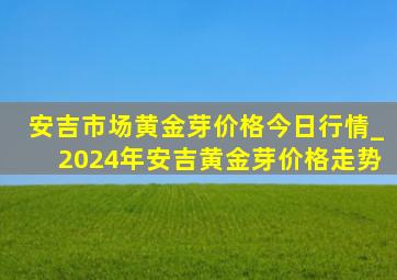 安吉市场黄金芽价格今日行情_2024年安吉黄金芽价格走势