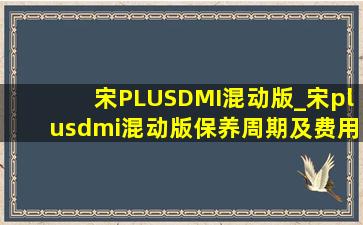 宋PLUSDMI混动版_宋plusdmi混动版保养周期及费用