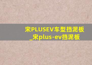 宋PLUSEV车型挡泥板_宋plus-ev挡泥板